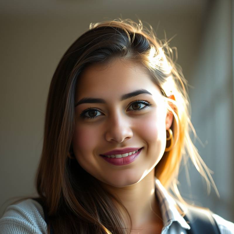 Retrato de María Rodríguez, estudiante de Aula Maestra